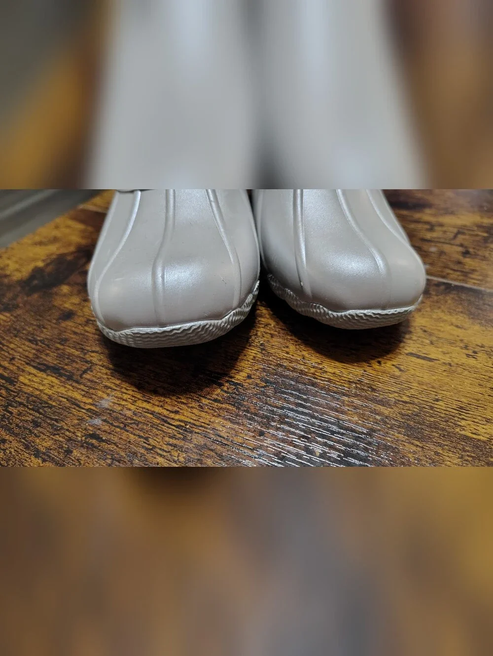 Sperry Kids Metallic Silver Duck Boot Sneakers Size 10M